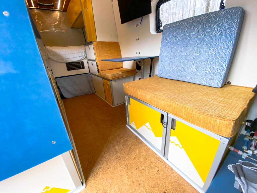 Floating Cork as DIY Camper Van Top Floor