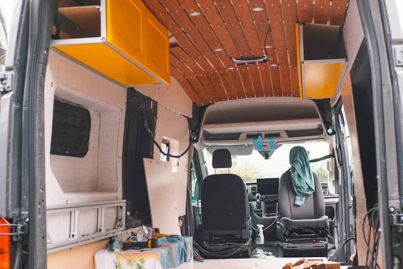 DIY conversion van in progress