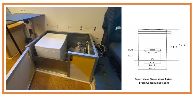 compo closet for van life dimensions