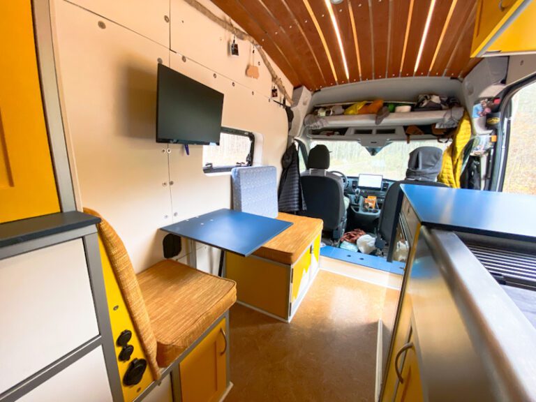 DIY extruded aluminum campervan conversion for digital nomad (van life)
