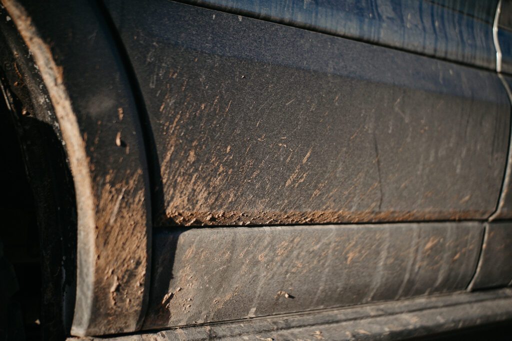 Raptor Liner on Camper Van Trim