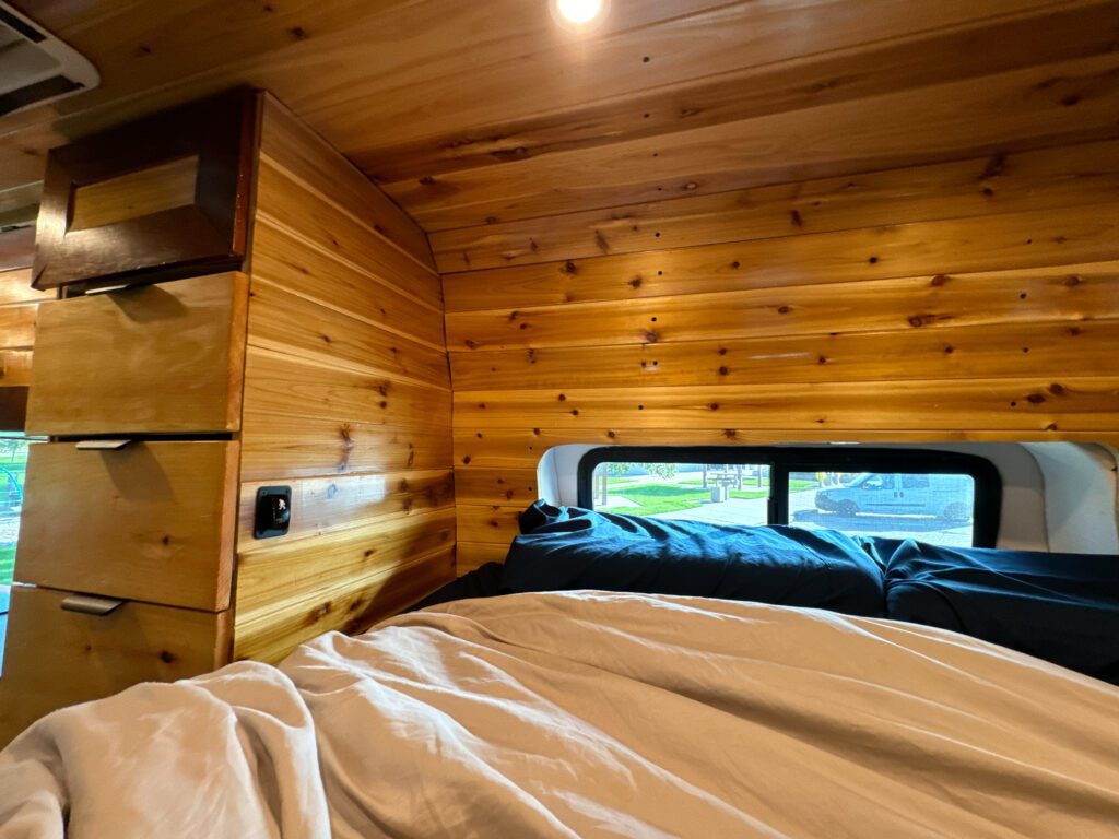 Camper Van Tongue and Groove Walls